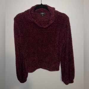 Lulus women’s medium wine colored turtleneck sweater. Only worn once.